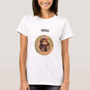 Süßes Katzen-T-Shirt – Ansprechendes Kitten-MEOW-D T-Shirt
