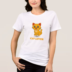 Süßes Katzen-T-Shirt für Katzenliebhaber Tri-Blend Shirt