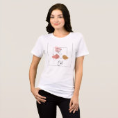 Süßes Katzen T-Shirt Tri-Blend Shirt (Vorderseite voll)