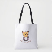 Süßes Katzen-Tiertherapeut Cartoon-Design Tasche (Vorderseite)