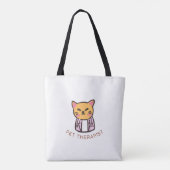 Süßes Katzen-Tiertherapeut Cartoon-Design Tasche (Rückseite)
