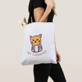 Süßes Katzen-Tiertherapeut Cartoon-Design Tasche (Von Nahem)