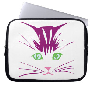 Süßes Katzengesicht Laptopschutzhülle