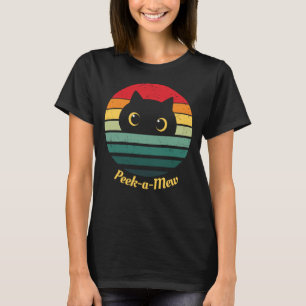 Süßes Katzengesicht Peek a Mew T-Shirt