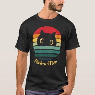 Süßes Katzengesicht Peek a Mew T-Shirt