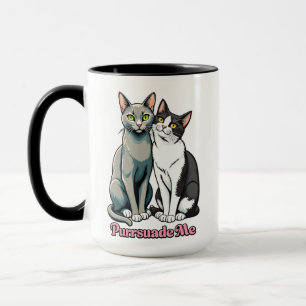 Süßes Katzengespräch-Pärchen Tasse