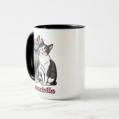 Süßes Katzengespräch-Pärchen Tasse (Vorderseite Links)