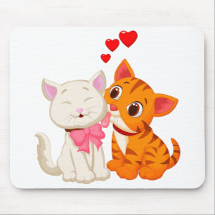 Süßes Katzenliebhaber-Geschenk Lustige Cartoon-Kät Mousepad