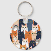 Süßes Katzenmonogramm Schlüsselanhänger (Rückseite)