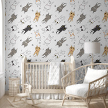 Süßes Katzenmuster für das Kinderzimmer