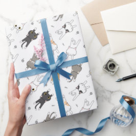 Süßes Katzenmuster für Ihr Geschenkpaket Geschenkpapier