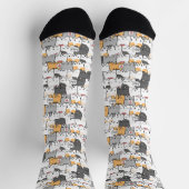 Süßes Katzenmuster-Quadrat-Wallpaper Socken (Oben)