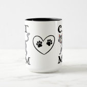 Süßes Katzenmutter-Geschenk Graue Tabby-Tiger-Katz Tasse (Zentrum)