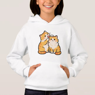 Süßes Katzenpaar Design Hoodie