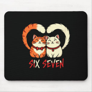 Süßes Katzenpaar Valentinstag Romantische Liebe St Mousepad