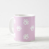 süßes Katzenpfotenmuster Kaffeetasse (Vorderseite Links)