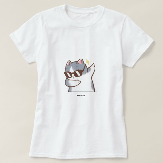 süßes Katzenshirt T-Shirt (Design vorne)
