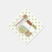 Süßes Kaugummi und Cocktail-Serviette Serviette (Ecke)