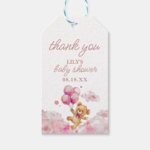 Süßes Kaum Erwarten Rosa Mädchen Baby Shower Favor Geschenkanhänger