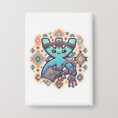Süßes Kawaii-Amazigh-Yaz-Symbol Berber-Sticker Button (Vorderseite)