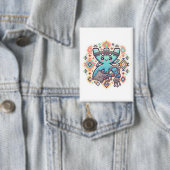 Süßes Kawaii-Amazigh-Yaz-Symbol Berber-Sticker Button (Insitu)