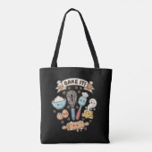 Süßes Kawaii Backteam | Back es! Lustiges Backgesc Tasche (Rückseite)