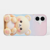 Süßes Kawaii-Bärendesign iPhone 16 Hülle (Rückseite (Horizontal))