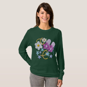 Süßes Kawaii-Blumen- und Sternen-Ästhetik-Shirt in T-Shirt