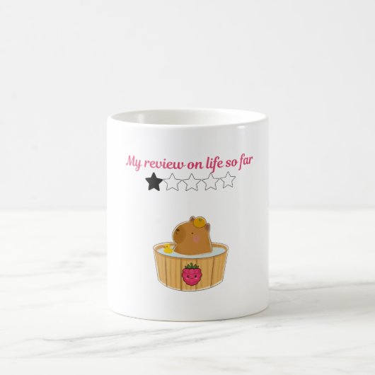 Süßes Kawaii-Capybara-Cartoon-Design Kaffeetasse (Mittel)