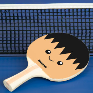 Süßes Kawaii-Cartoon-Gesicht Ping-Pong-Schläger-De Tischtennis Schläger