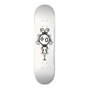 Süßes Kawaii-Cartoon-Mädchen Skateboard