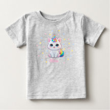 Süßes Kawaii Caticorn Baby T-Shirt
