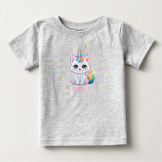 Süßes Kawaii Caticorn Baby T-Shirt