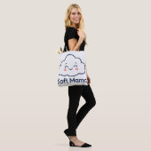 Süßes Kawaii-Cloud "Soft Mama" Logo-Design Tasche (Am Model)