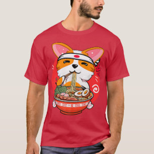 Süßes Kawaii Corgi Ramen Japanisches Manga Anime G T-Shirt