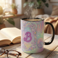 Süßes Kawaii-Einhorn-Pastell-Regenbogen-Magisch