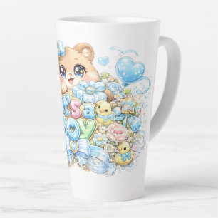 Süßes Kawaii Es ist ein Junge Teddybär Pastellblau Milchtasse