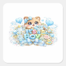 Süßes Kawaii Es ist ein Junge Teddybär Pastellblau