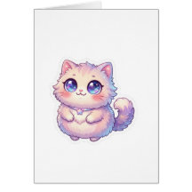 Süßes Kawaii Fluffiges Kätzchen Katze Stern Pastel