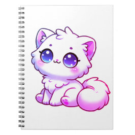 Süßes Kawaii Fluffiges Kätzchen Notizbuch Notizblock
