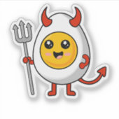 Süßes Kawaii-Gefülltes Ei Aufkleber (Vorderseite)