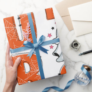 Süßes Kawaii-Geist-“Boo”-Halloween-Design Geschenkpapier