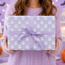 Süßes Kawaii-Geister-Halloween-Muster Geschenkpapier
