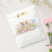 Süßes Kawaii-Gratulieren-Katze-Pastellrosa-Blumen