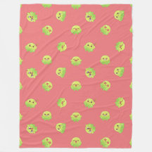 Süßes Kawaii grünes Schleim-Monster dunkles Rosa
