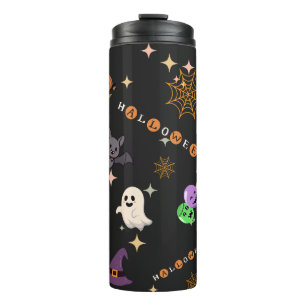 Süßes Kawaii-Halloween-Gruselmuster Edelstahl Thermosbecher