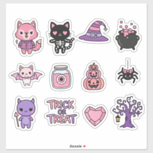 Süßes Kawaii-Halloween-Sticker-Pack Aufkleber
