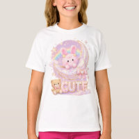 Süßes Kawaii-Hasen-Mond-T-Shirt ⭐