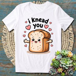 Süßes Kawaii 'Ich knete dich' - Ansprechender Brot T-Shirt
