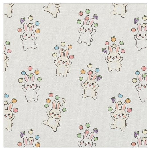 Süßes Kawaii-Kaninchen Stoff (Nahaufnahme)
